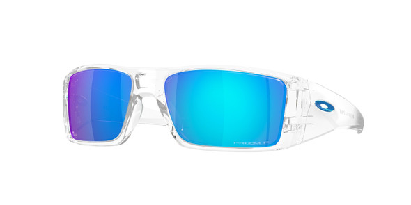 Oakley Heliostat Sunglasses -Clear w/ Prizm Sapphire Polarized