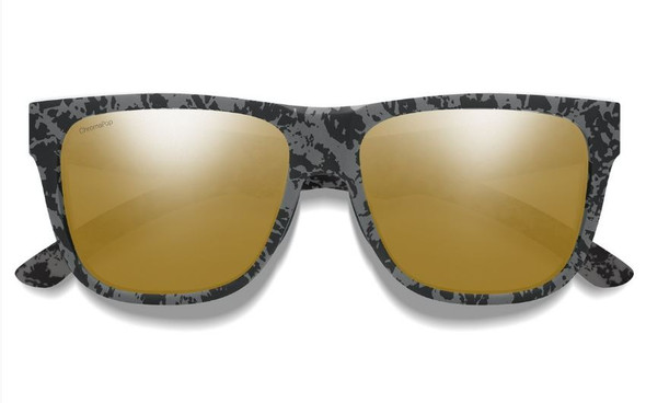 Smith Lowdown 2 Sunglasses -Matte Gray Marble /ChromaPop Polarized Bronze Mirro