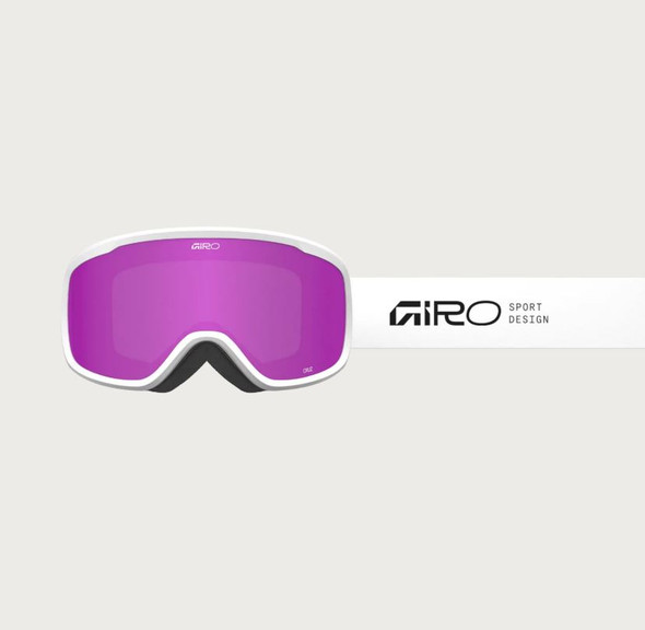 White Stacked Strap / Amber Pink Lens