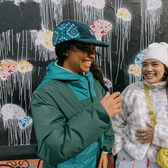 Turtle Fur Printed Fleece Art 5 Panel Hat