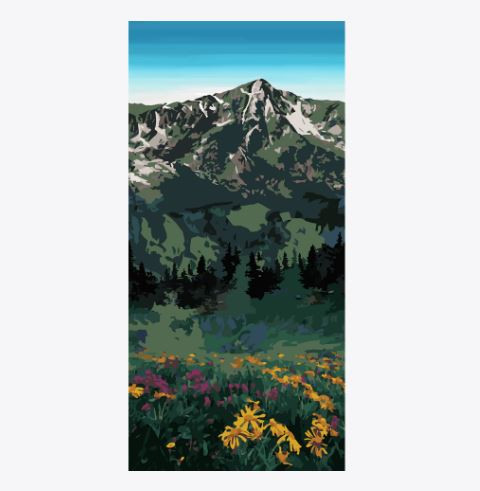Smartwool Women's Hike Targeted Cushion Mountain Lake Print Crew Sock