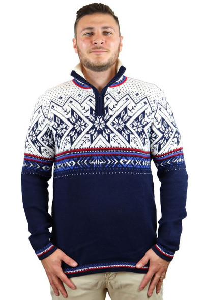 Artesania Men's MS137 1/4 Zip Alpaca Sweater