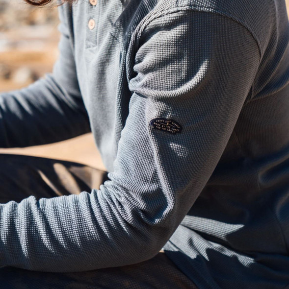Jetty Men's Seabed Waffle Henley Long Sleeve
