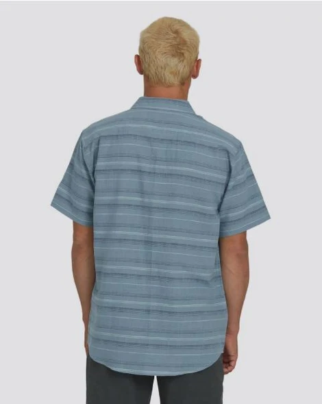Billabong Men's All Day Stripe Short Sleeve Button Down Shirt