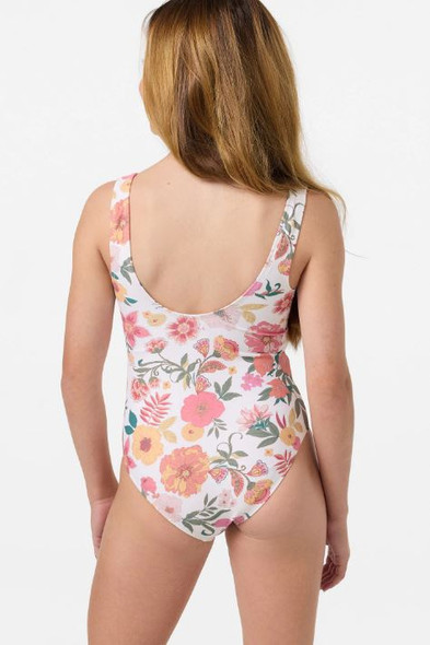 O'Neill Girl's Camellia Floral Twisted One Piece Swimsuit
