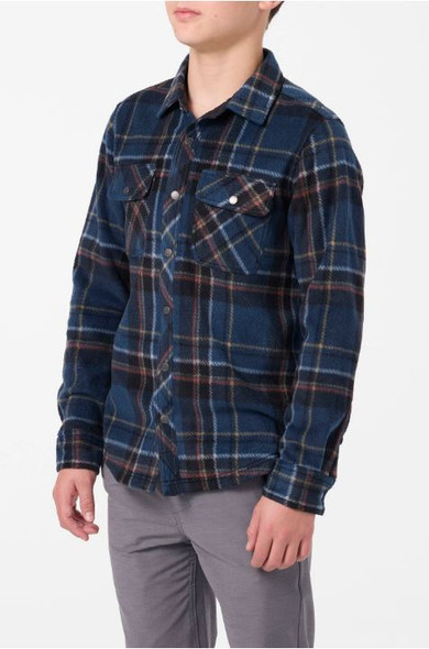 O'Neill Boy's Glacier Plaid Superfleece Long Sleeve Flannel