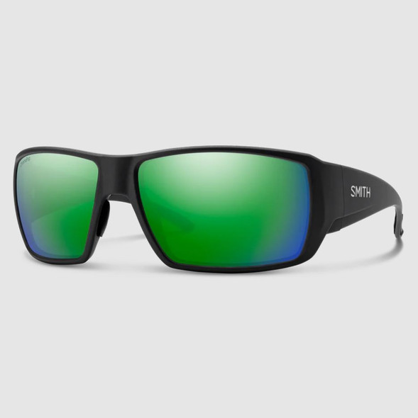 -Matte Black/ChromaPop Glass Polarized Green Mirror