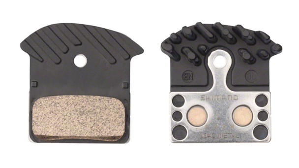 Shimano J04C-MF Disc Brake Pads w/Springs - Metal Compound Finned Alloy SS Plate