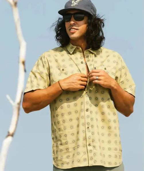Jetty Men's Seabrite Cotton Short Sleeve Button Down Shirt