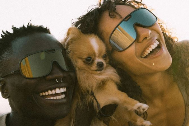 Ombraz Refugio Armless Sunglasses Tortoise w/Brown with Bronze Mirror