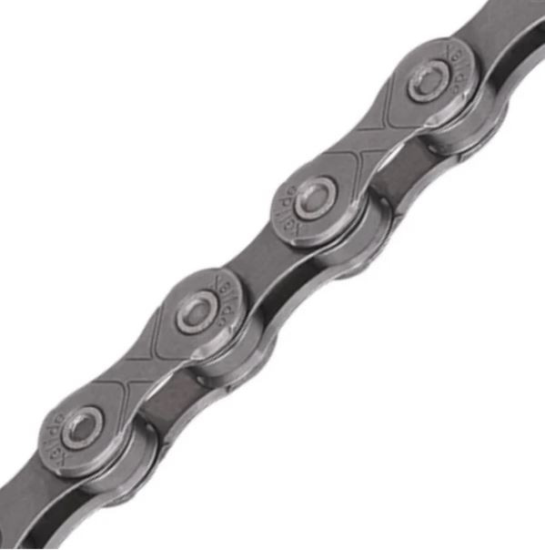 KMC XGlide Chain - 9/10/11-Speed, 126L, Optimized for Shimano CUES Drivetrain, Gray
