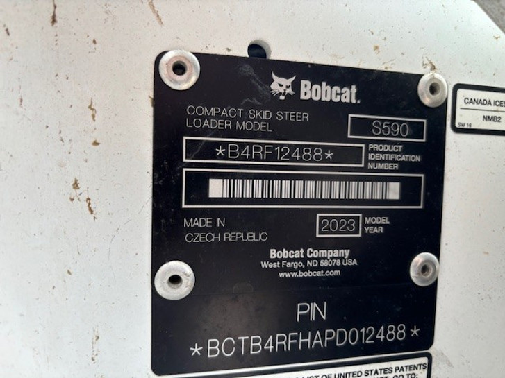 2023 Bobcat S590 Skid-Steer Loader-DS11238