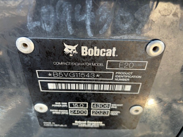 2023 Bobcat E20 Compact Excavator-DS11364