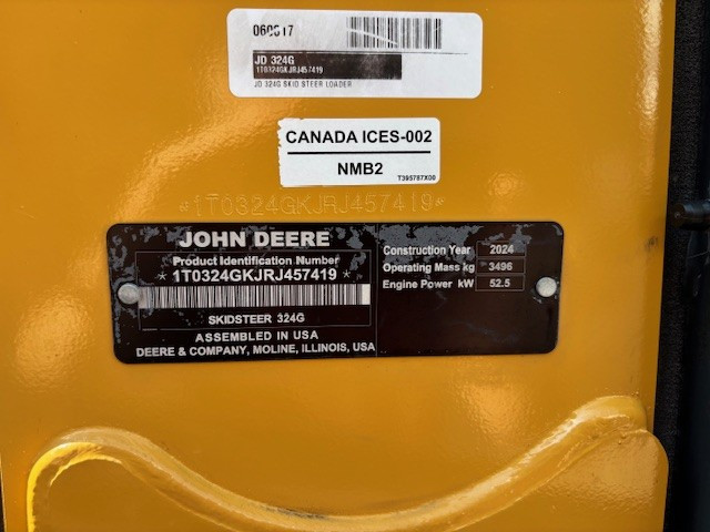 2024 John Deere 324G Skid Steer-DS11437