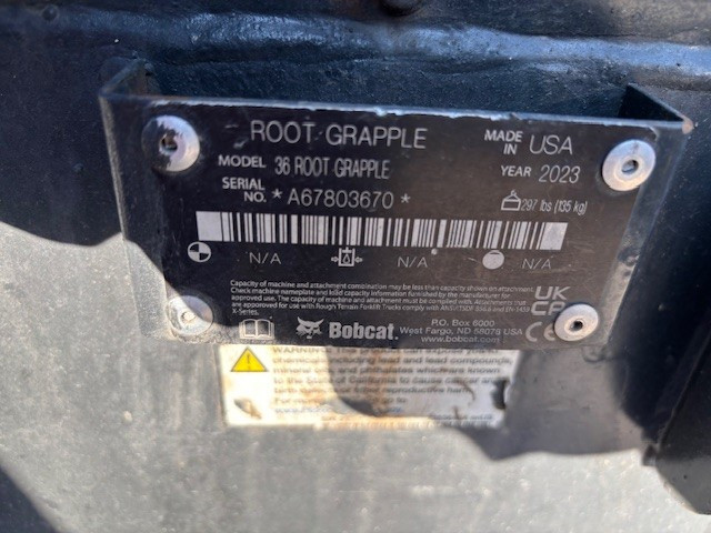 2023 Bobcat 36" Root Grapple -DS11508