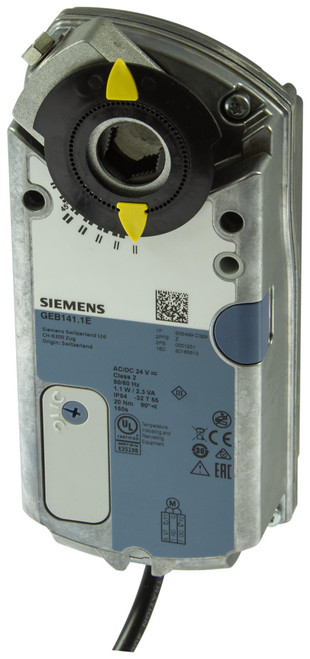 Siemens GEB141.1E, S55499-D329, Rotary air damper actuators