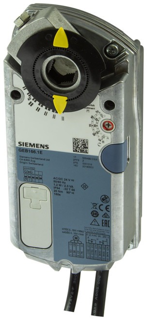 Siemens GEB163.1E, S55499-D333, Rotary air damper actuators 20 Nm, without spring return