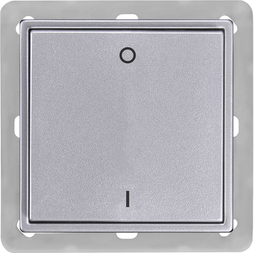 Switch 2-channel light 55x55 aluminium