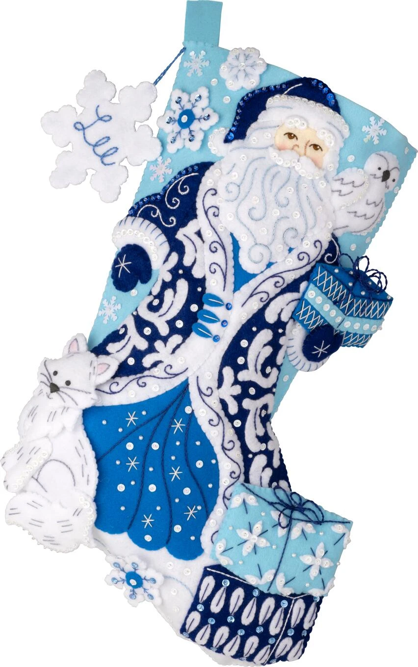 Arctic Santa and Friends Felt stocking kit from Bucilla available at ...