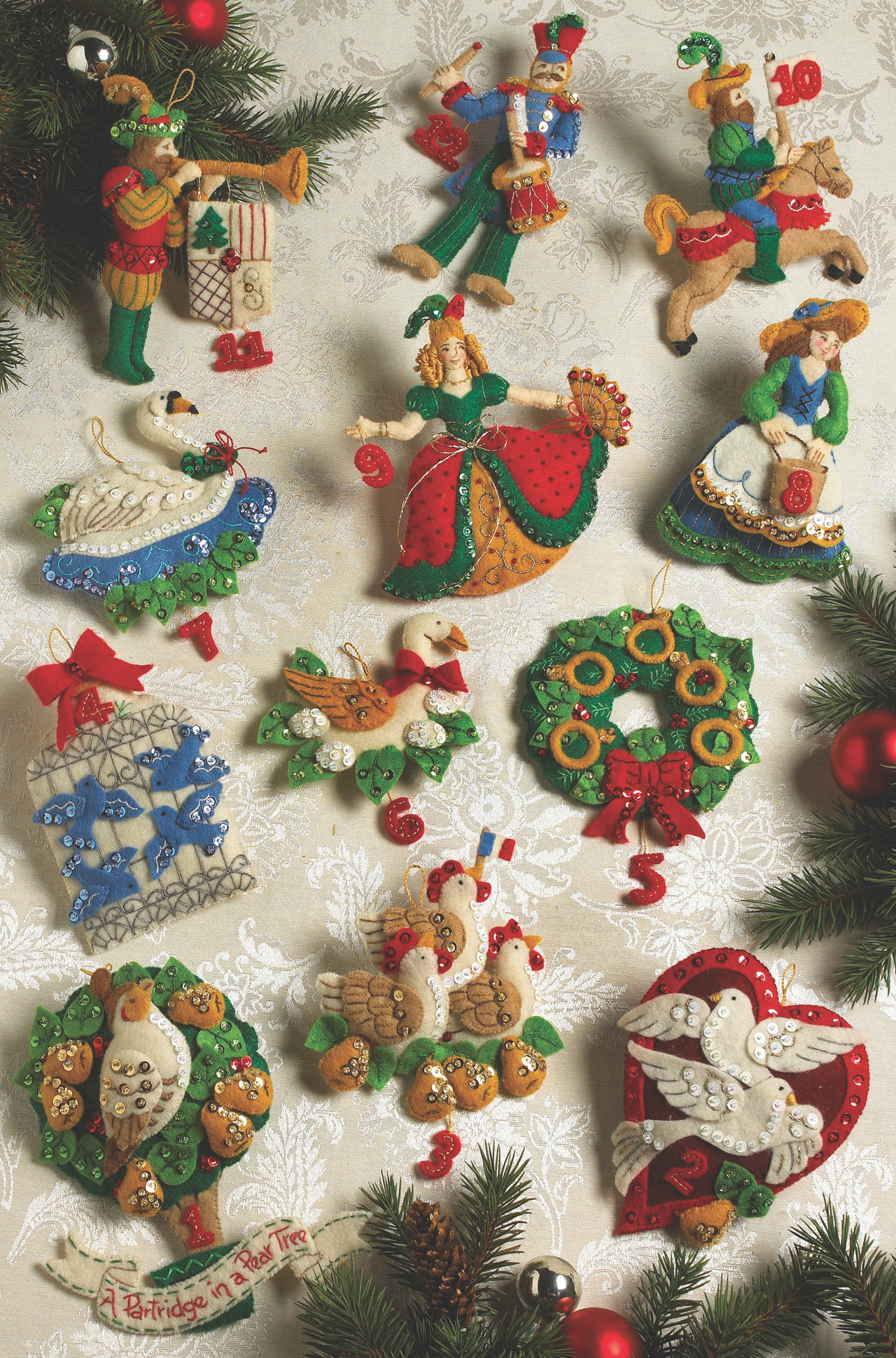 Partridge in a Pear Tree Bucilla Ornament Kit (12 days of Christmas)