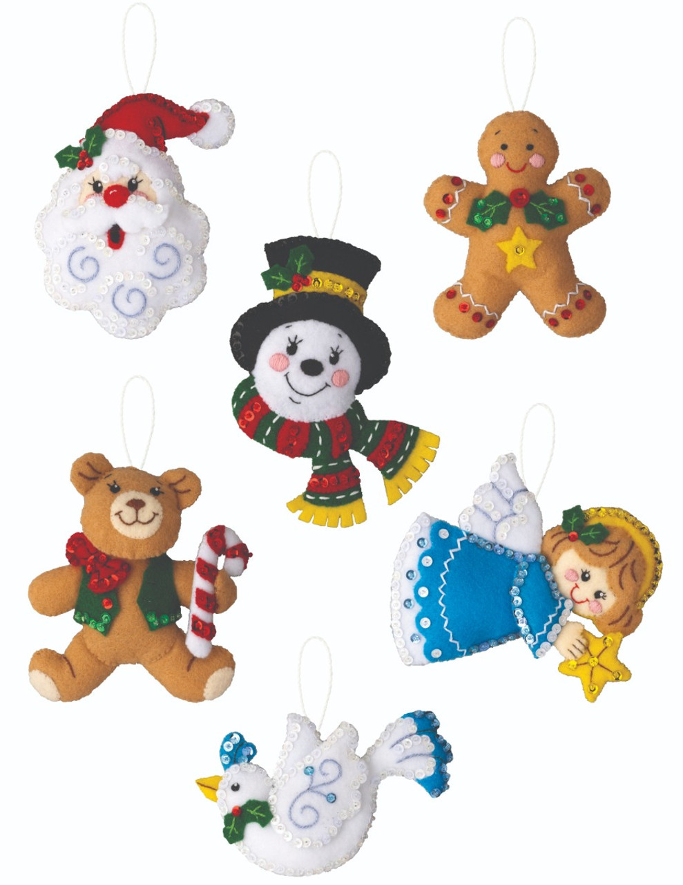 その他 Woodland Santa Felt Ornaments Bucilla Woodland Santa Felt Ornaments Bucilla Bucilla WOODLAND SANTA