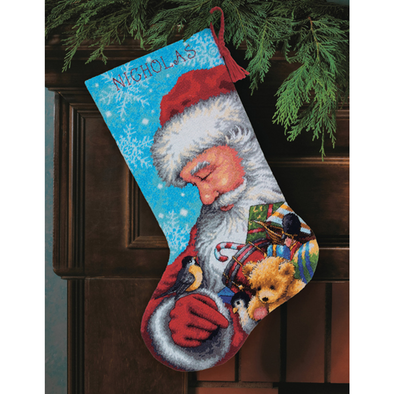 Merry Needlepoint Christmas Stocking Kit