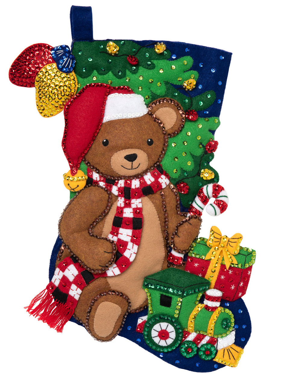 Bucilla Felt Applique Stocking Kit - Storytime Bears