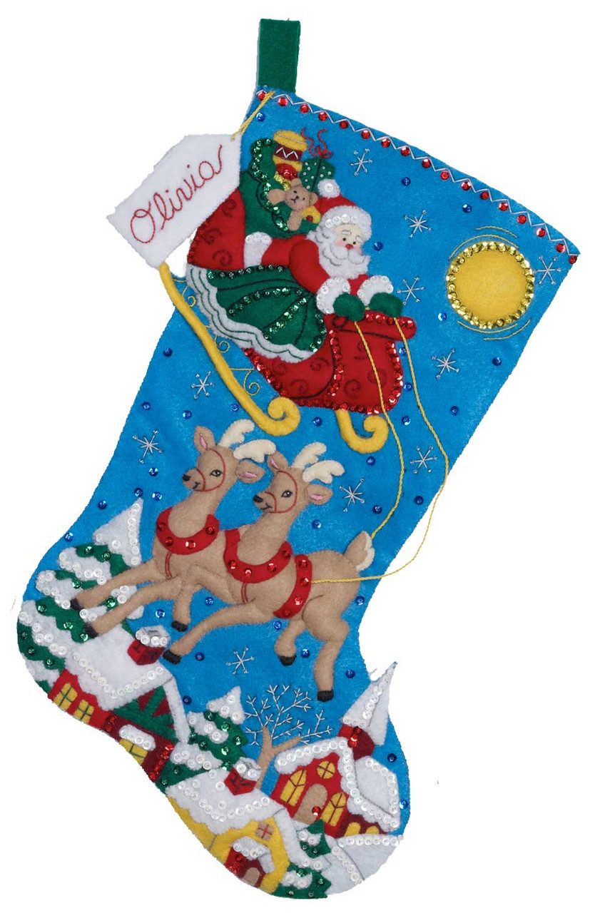 Over the Rooftops Bucilla Christmas Stocking Kit