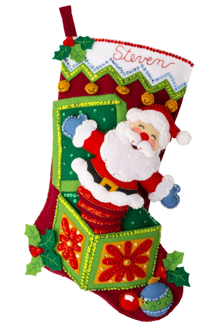 Gnome Cross Stitch Christmas Stocking Kit - MerryStockings