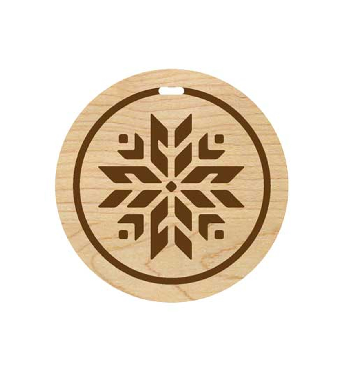 Wooden snowflake gift tag pack of 5