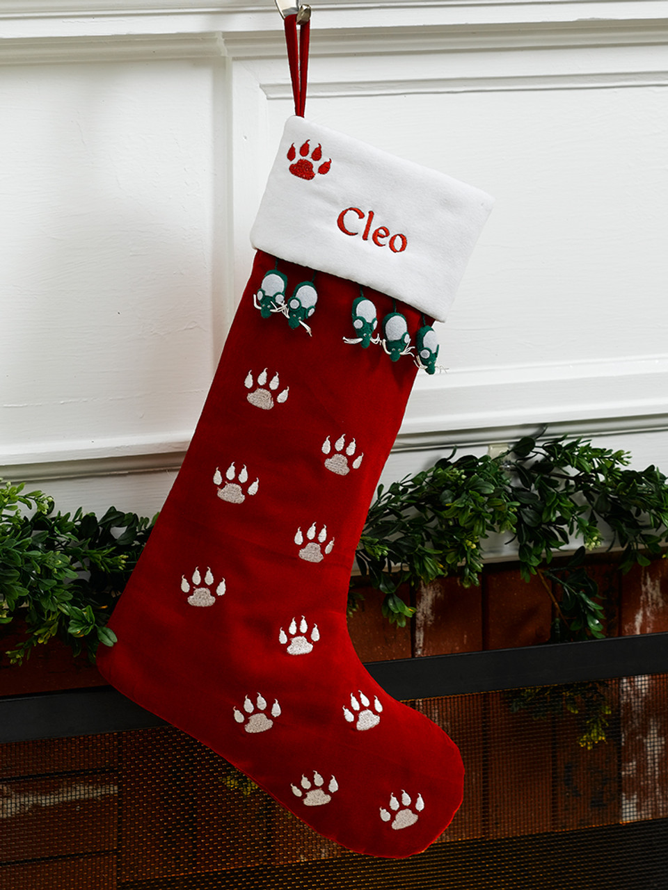 Red Velvet Personalized Christmas Stocking by MerryStockings -  MerryStockings