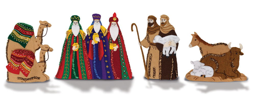 THE MANTEL SERIES™ | MerryStockings Nativity Shepherds & Wisemen