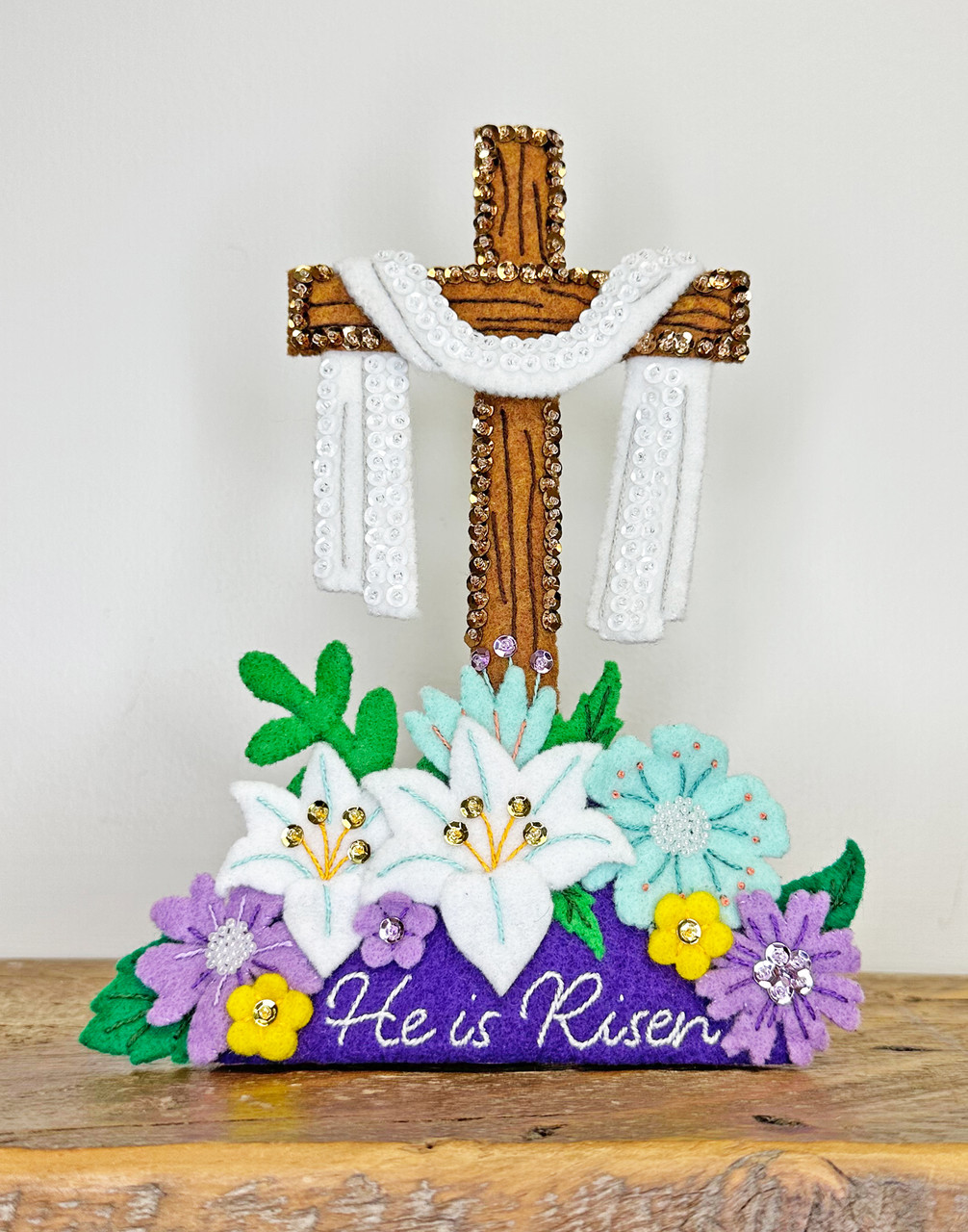 THE MANTEL SERIES™ | MerryStockings He is Risen Easter Cross