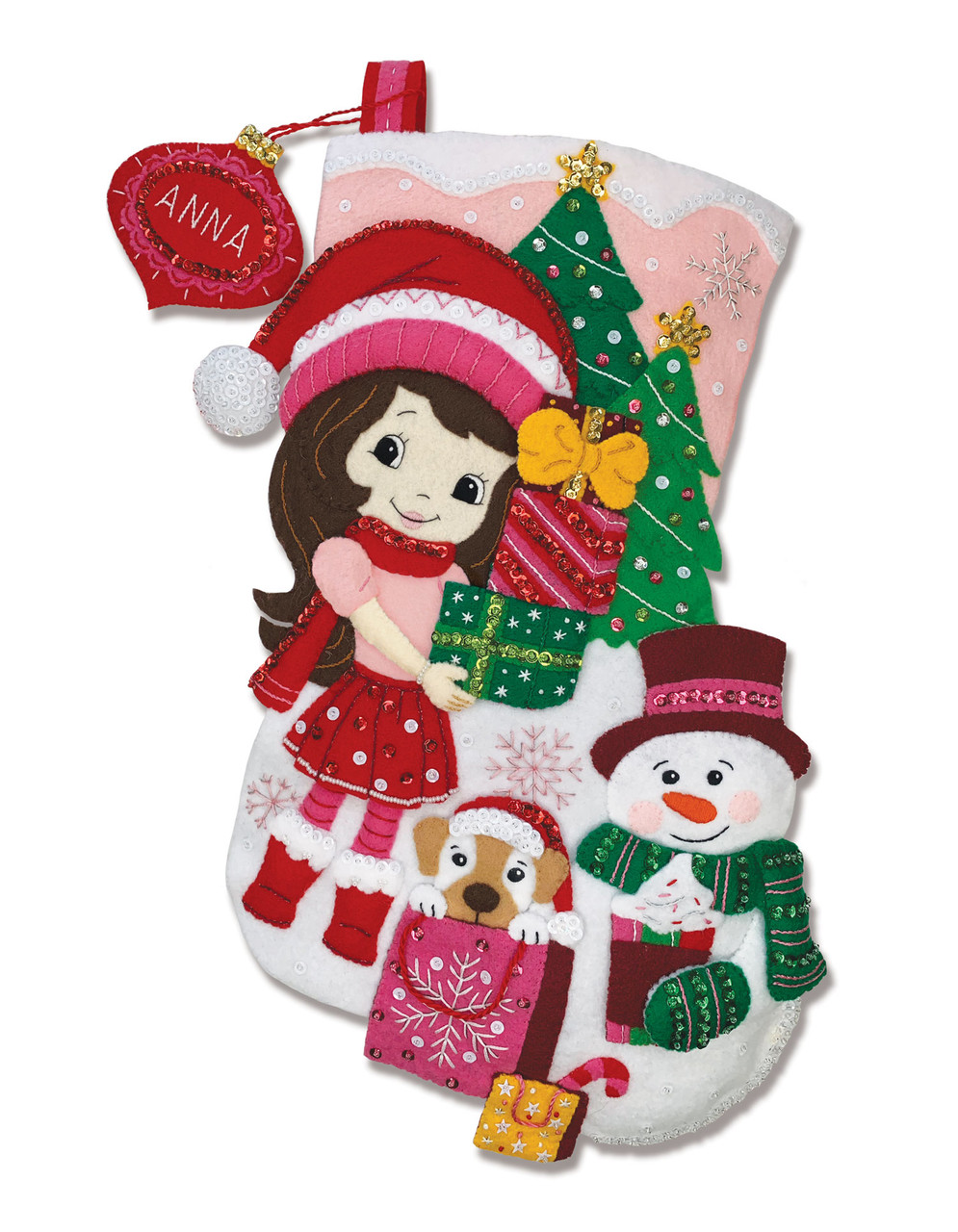 Little Miss Christmas Stocking Kit by MerryStockings