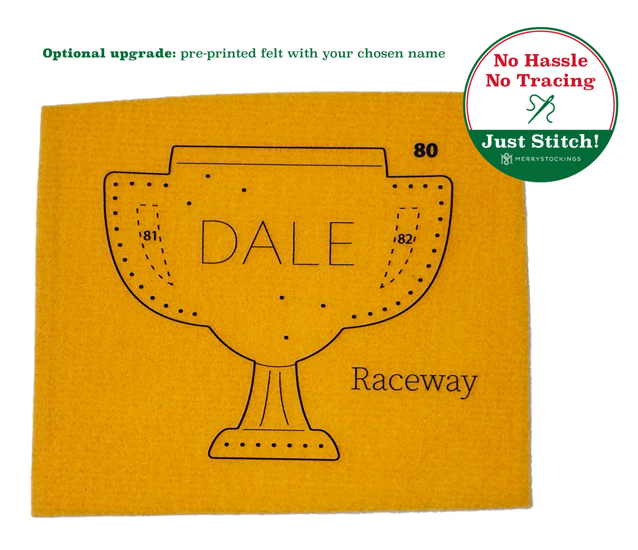 North Pole Raceway Christmas Stocking Kit by MerryStockings