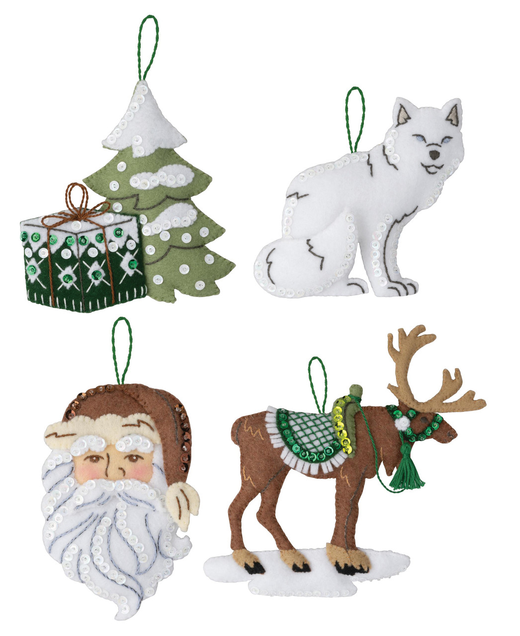 その他 Woodland Santa Felt Ornaments Bucilla Woodland Santa Felt Ornaments Bucilla Woodland Santa Felt