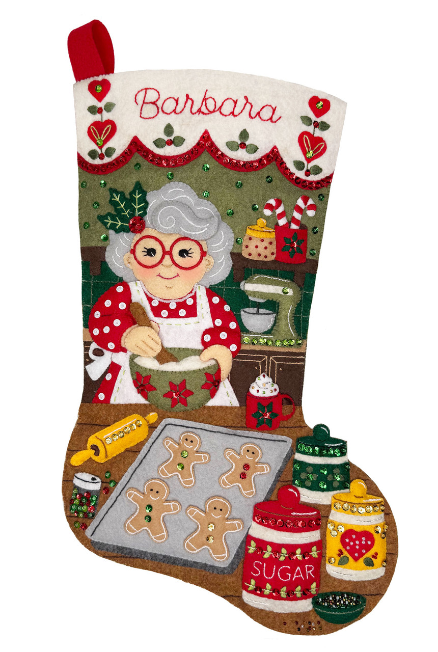 Baking Spirits Bright Felt Christmas Stocking Kit by MerryStockings