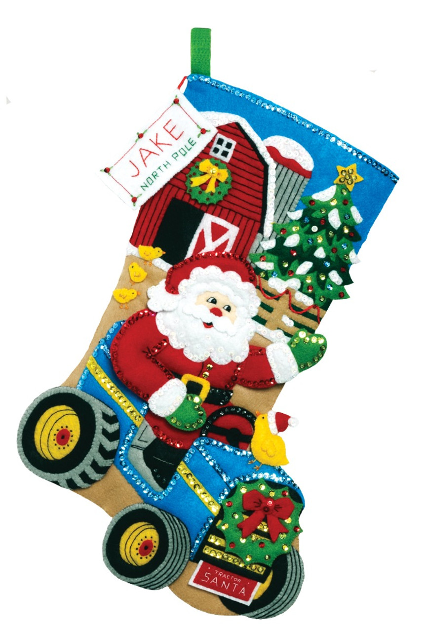 Bucilla 18 Christmas At the Farm Felt Stocking Kit