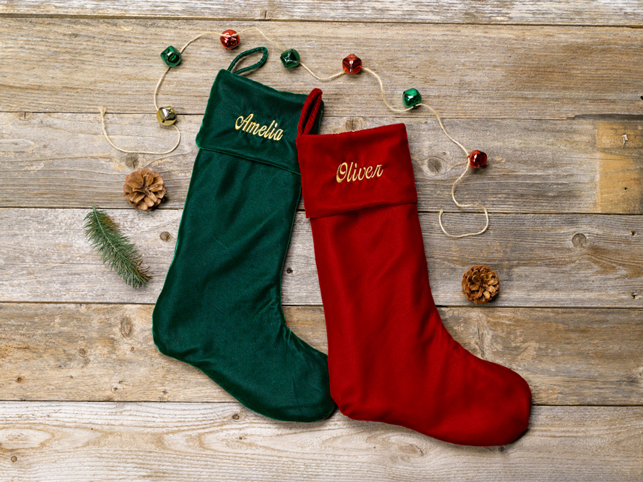 Red Velvet Personalized Christmas Stocking by MerryStockings -  MerryStockings
