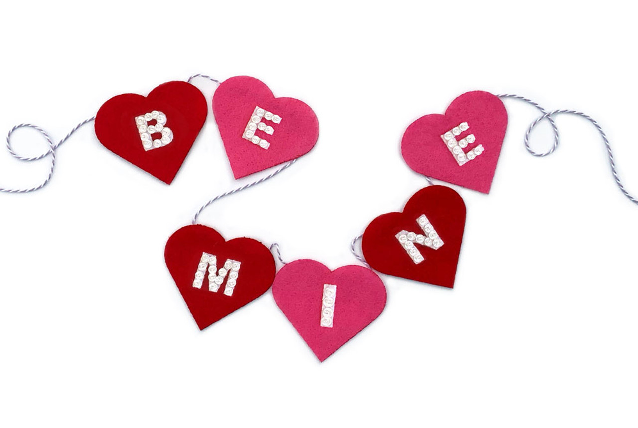 Valentine's Day Felt Garland Heart Kit