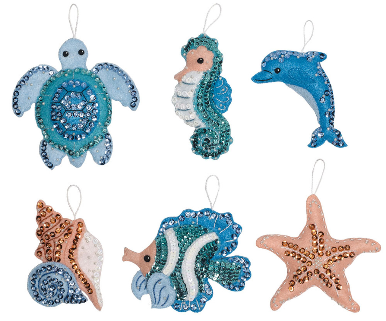Under the Sea Bucilla Ornament Set (6 pieces)