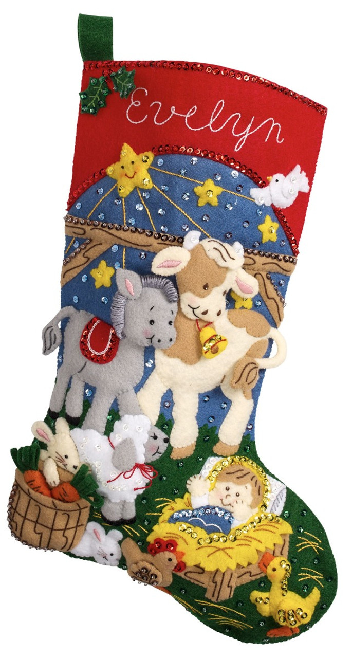 Christmas Nativity Felt Stocking Kit