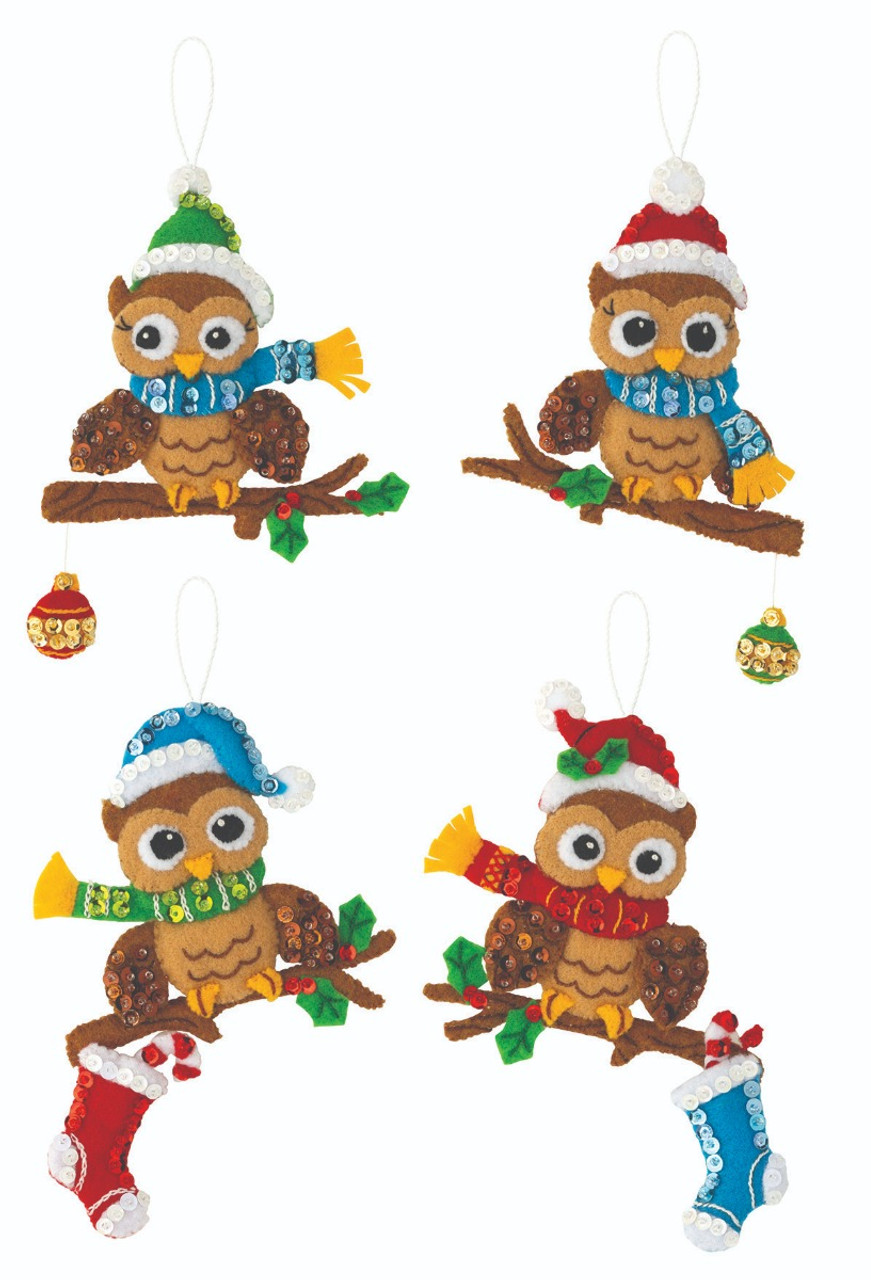 Shop Plaid Bucilla ® Seasonal - Felt - Ornament Kits - Merry