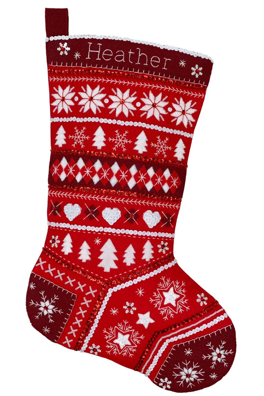 Fair Isle Needlepoint Christmas Stockings - NeedlePoint Kits and