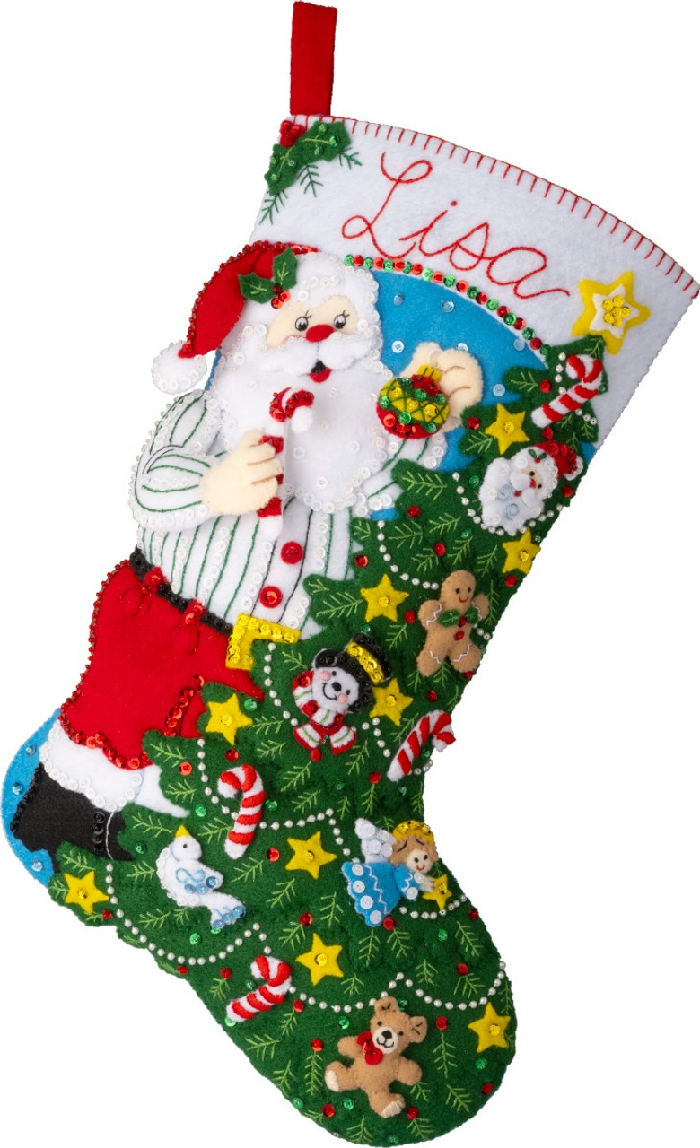 Stocking felt, Christmas tree