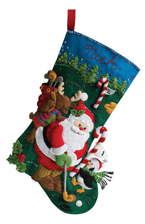 Felt christmas stocking