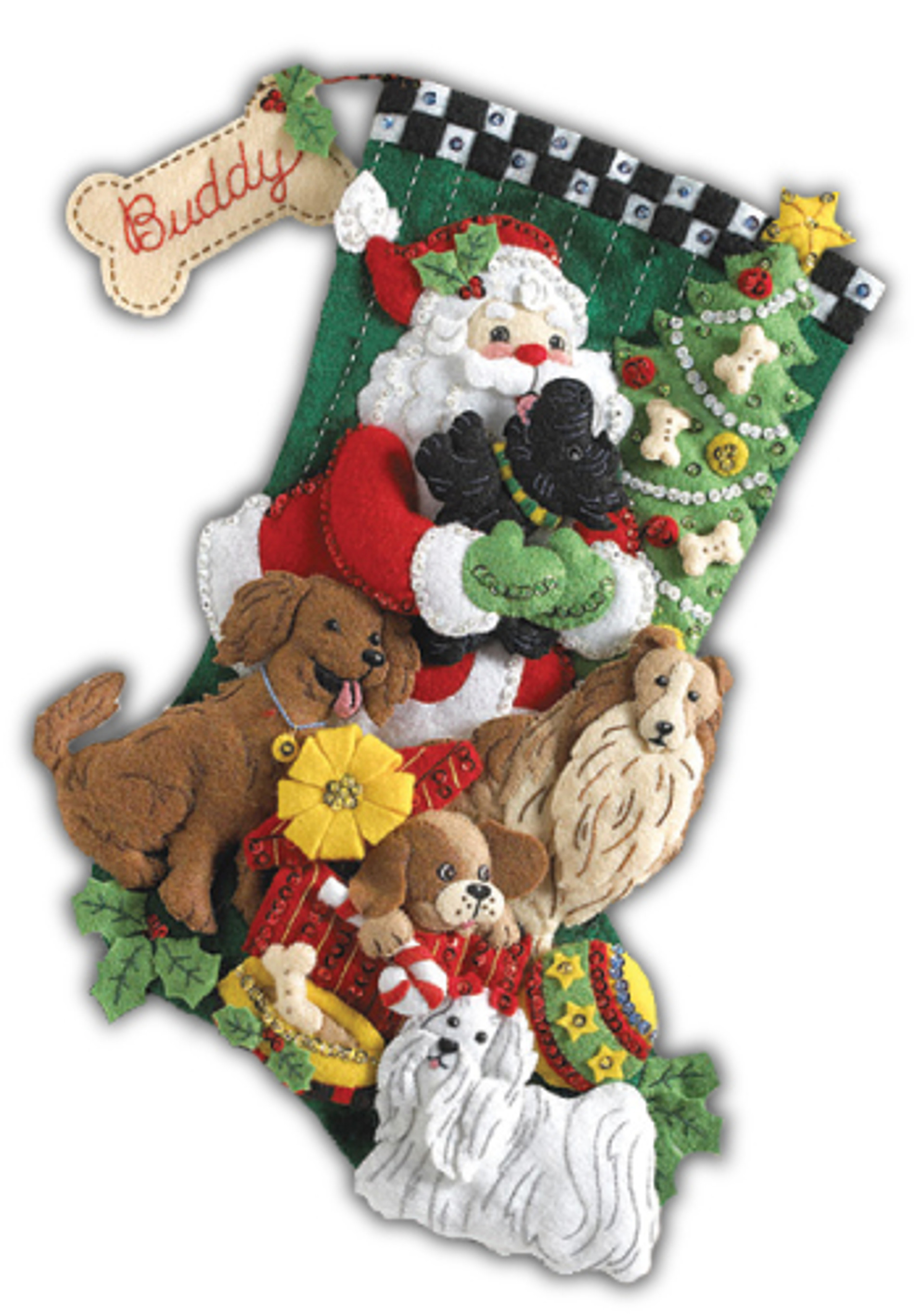 Bucilla Felt Applique Stocking Kit, Blossoms And Birds