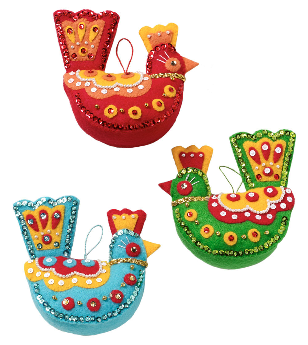 CHRISTMAS TREE SKIRT FELT KITS BUCILLA