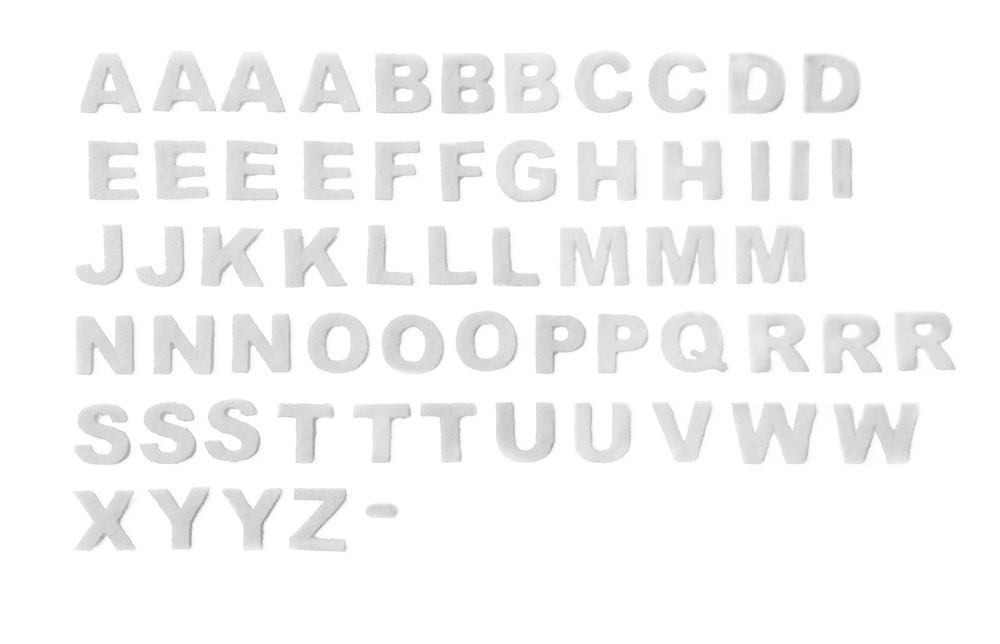 Felt Letters WHITE