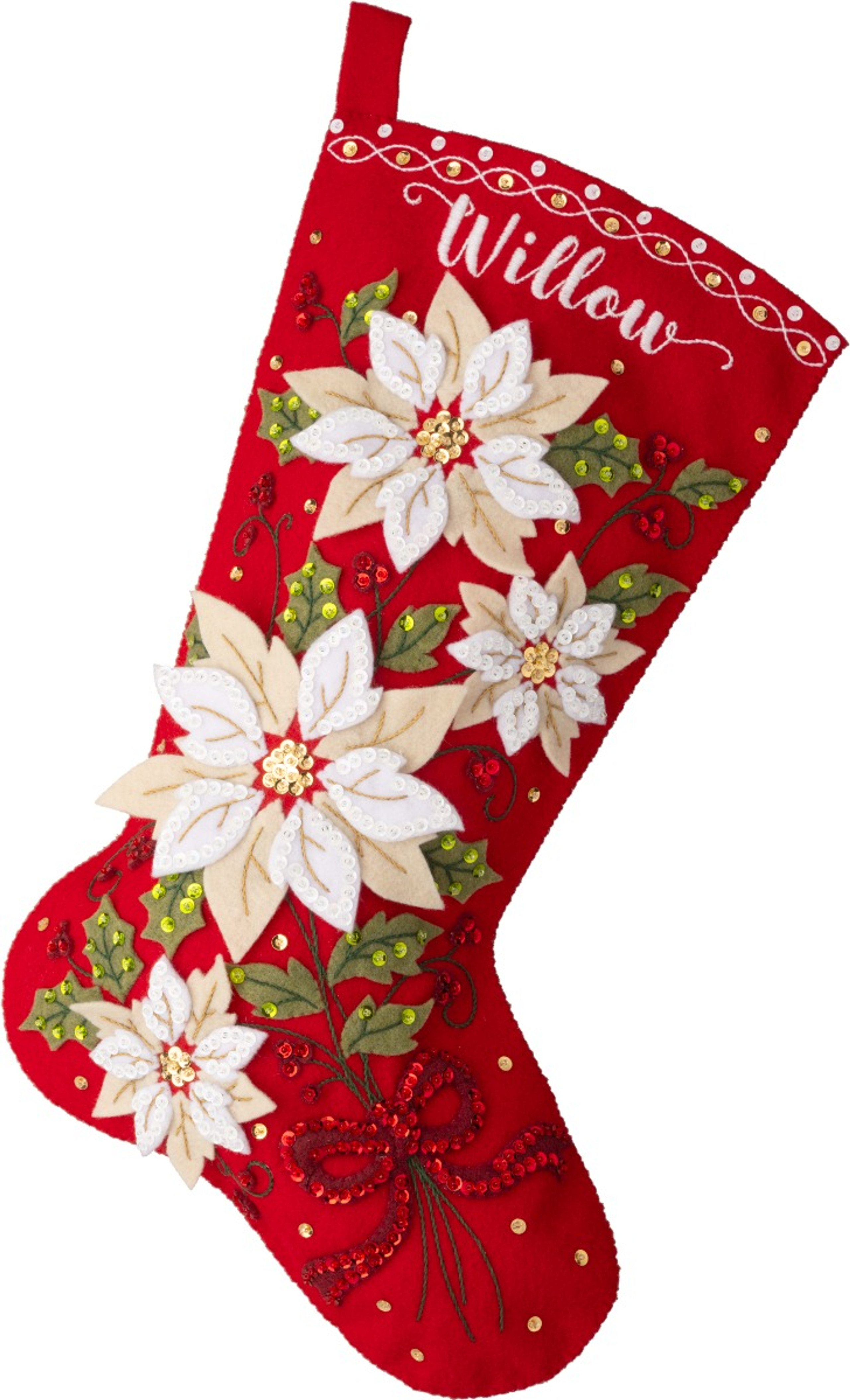 Posh Poinsettias Bucilla Felt Stocking Kit posh-poinsettias-bucilla-felt-stocking-kit